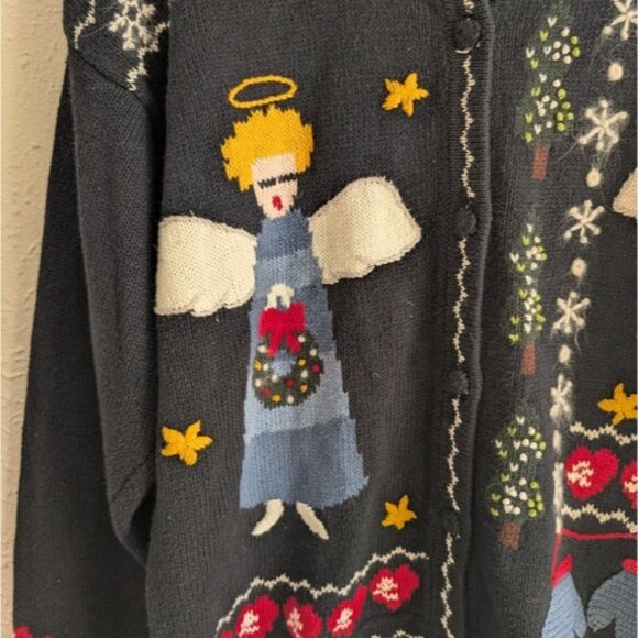 NutCracker Angel Christmas Cardigan - Picture 4 of 8
